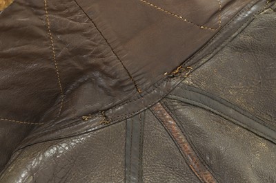 Lot 161 - A WWII Irvin 1943 pattern sheep skin and fleece lined leather flying jacket