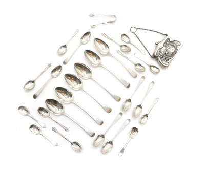 Lot 21 - A collection of silver flatware
