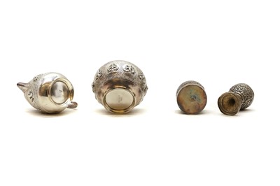 Lot 13 - An Indian silver bowl and cream jug