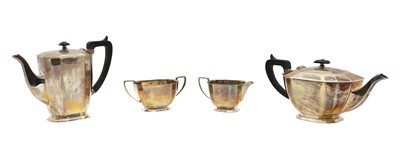 Lot 5 - A four piece silver tea service