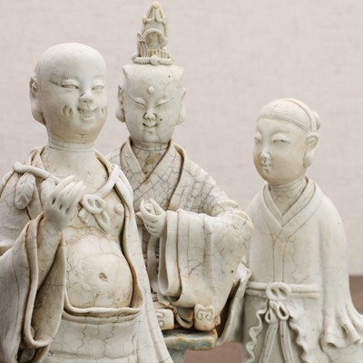 Lot 14 - Three Chinese Hutian ware figures