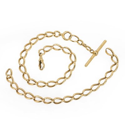 Lot 268 - An 18ct gold Albert chain