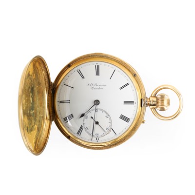 Lot 311 - An 18ct gold side wind hunter pocket watch, by J.W. Benson
