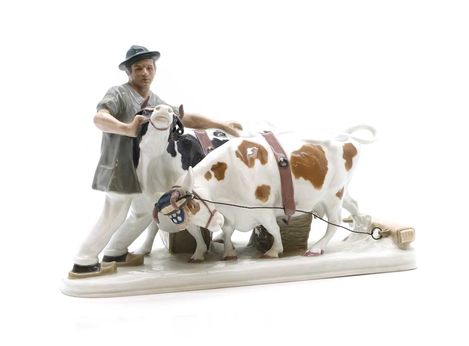 Lot 175 - A Meissen porcelain figure group