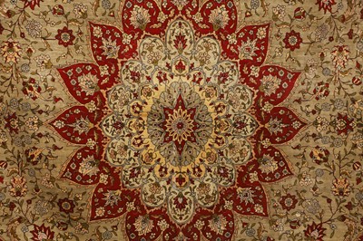 Lot 323 - A Hereke silk rug