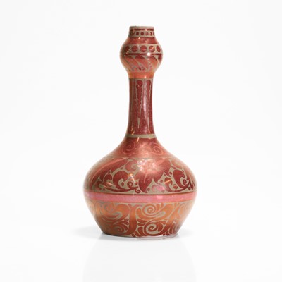 Lot 2 - A ruby lustre solifleur stoneware vase