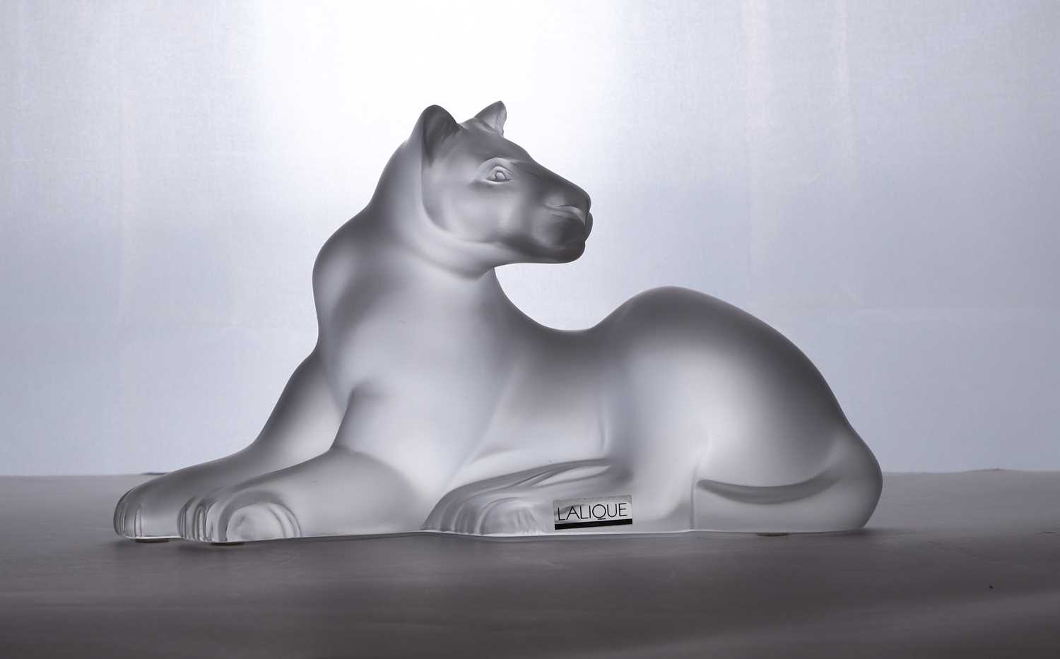 Lot 201 - A Lalique glass 'Simba' lioness