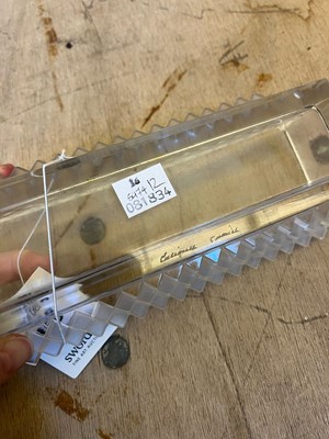Lot 202 - A Lalique glass 'Feston' pattern glass centrepiece section