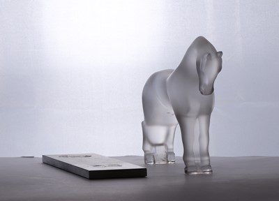 Lot 200 - A Lalique glass 'Siglavy' horse