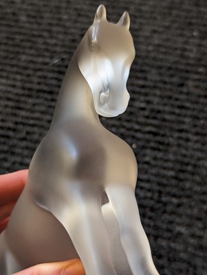 Lot 200 - A Lalique glass 'Siglavy' horse