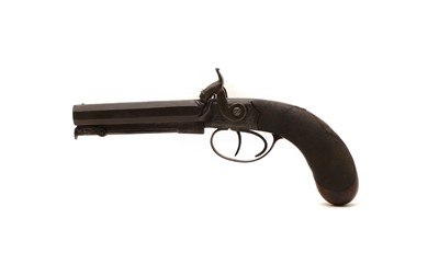 Lot 86 - A double-barrel percussion pistol