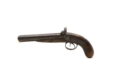 Lot 87 - A double-barrel percussion 'Howdah' pistol