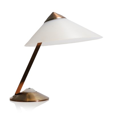 Lot 207 - A German brass and copper desk lamp