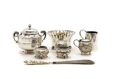 Lot 12 - A collection of silver items