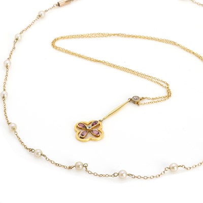 Lot 227 - Two gold necklaces