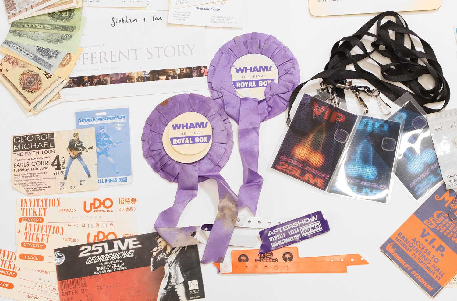 Lot 5 - Wham! and George Michael tickets, passes and invitations