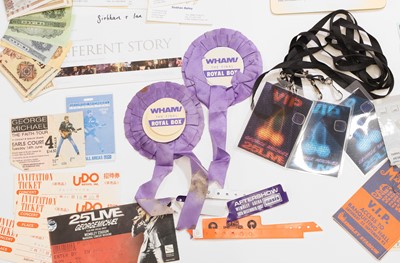 Lot 5 - Wham! and George Michael tickets, passes and invitations
