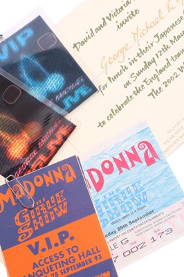 Lot 5 - Wham! and George Michael tickets, passes and invitations
