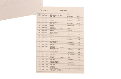 Lot 12 - Live Aid, an artist’s running order