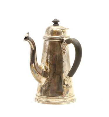 Lot 8 - A silver hot chocolate pot
