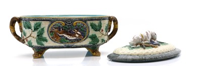 Lot 180 - A Minton majolica game pie tureen and cover