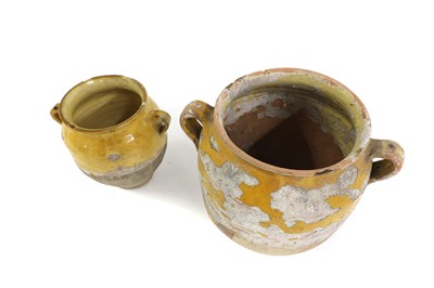 Lot 186 - A near pair of earthenware confit pots