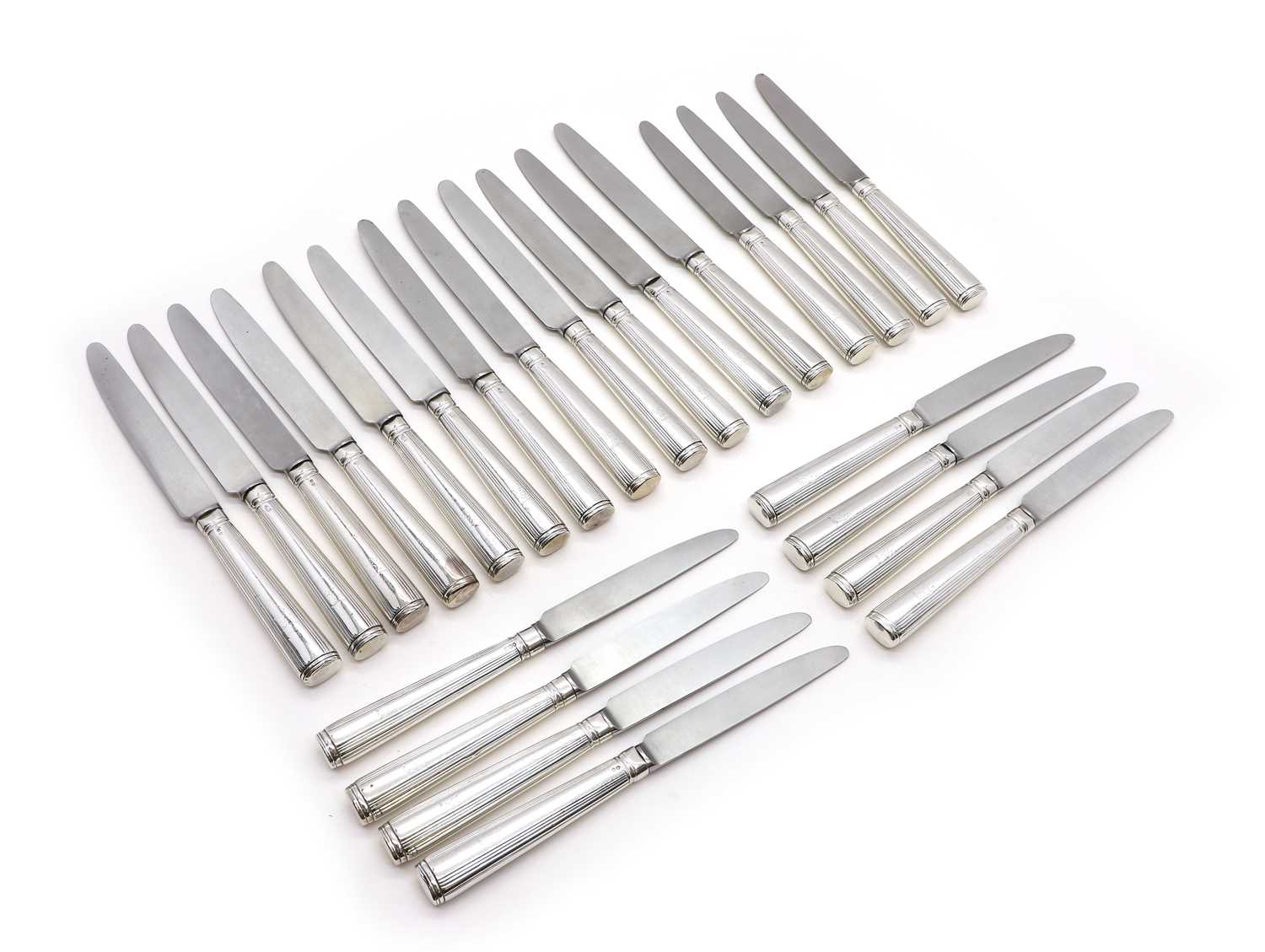Lot 52 - A collection of twenty-four George III and IV silver knives