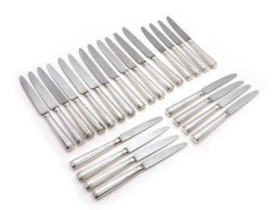 Lot 52 - A collection of twenty-four George III and IV silver knives