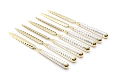 Lot 46 - A group of seven silver letter openers