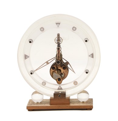 Lot 292 - A Jaeger-LeCoultre lucite mantel timepiece