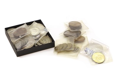 Lot 77 - A collection of silver and base metal coins