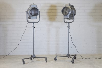 Lot 80 - A pair of aluminium studio spotlights