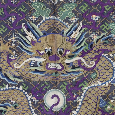 Lot 173 - A Chinese kesi dragon robe