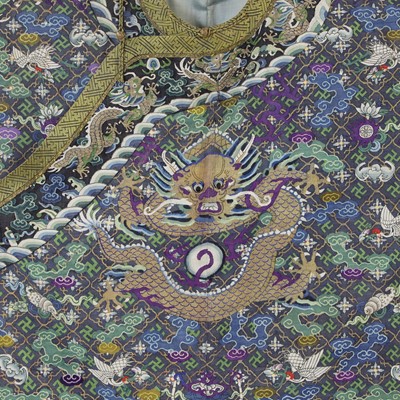 Lot 173 - A Chinese kesi dragon robe