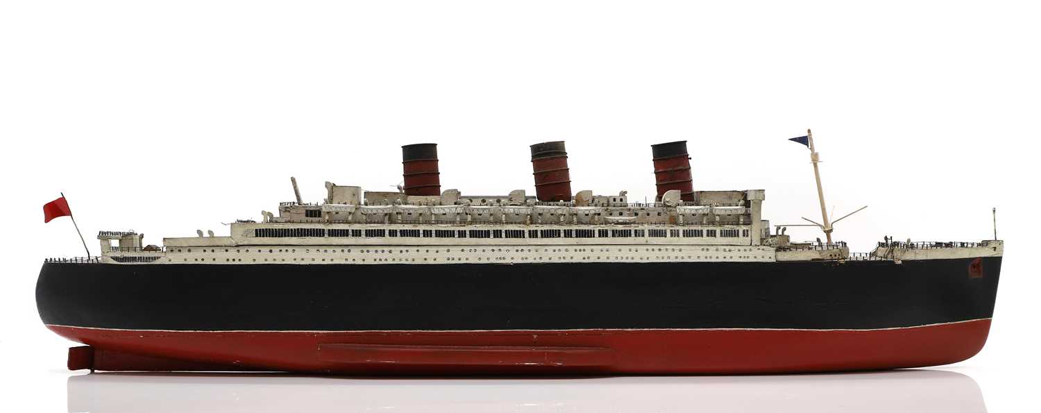 Lot 245 - A scratch built ocean liner