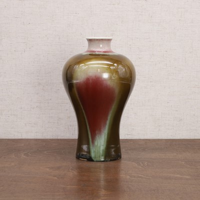 Lot 79 - A Chinese flambé-glazed meiping vase