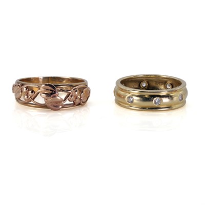 Lot 204 - Two gold band rings