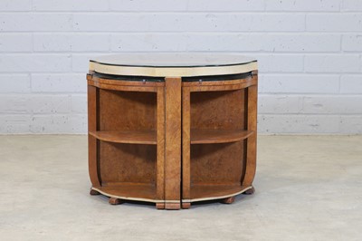 Lot 33 - An Art Deco walnut nest of tables