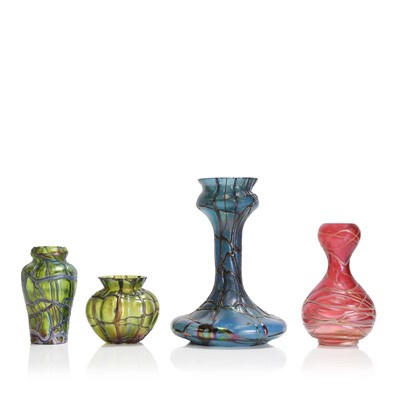 Lot 17 - An Austrian Pallme-König trailed glass vase
