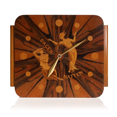 Lot 50 - A Scandinavian Art Deco Macassar ebony wall clock