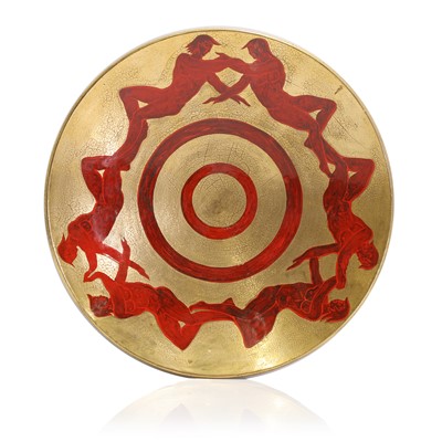 Lot 62 - An Art Deco figural stoneware charger