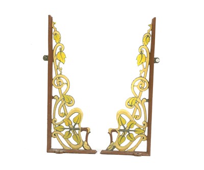 Lot 23 - A pair of cast and wrought-iron wall brackets