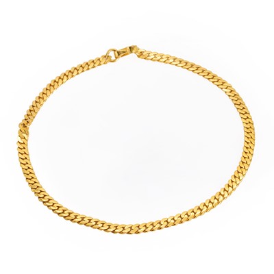 Lot 206 - A plain gold choker