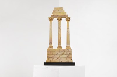 Lot 247 - A pair of large carved Siena marble grand tour models