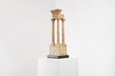 Lot 247 - A pair of large carved Siena marble grand tour models
