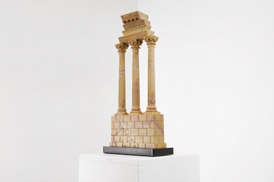 Lot 247 - A pair of large carved Siena marble grand tour models