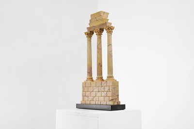 Lot 247 - A pair of large carved Siena marble grand tour models