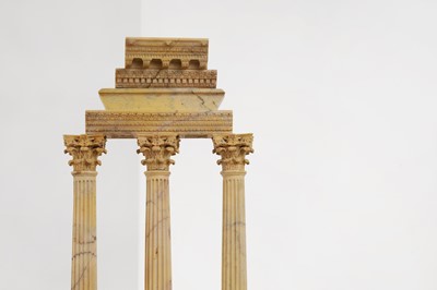 Lot 247 - A pair of large carved Siena marble grand tour models