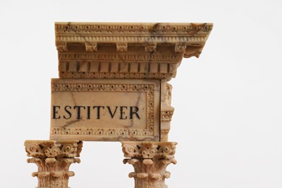 Lot 247 - A pair of large carved Siena marble grand tour models