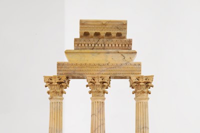 Lot 247 - A pair of large carved Siena marble grand tour models